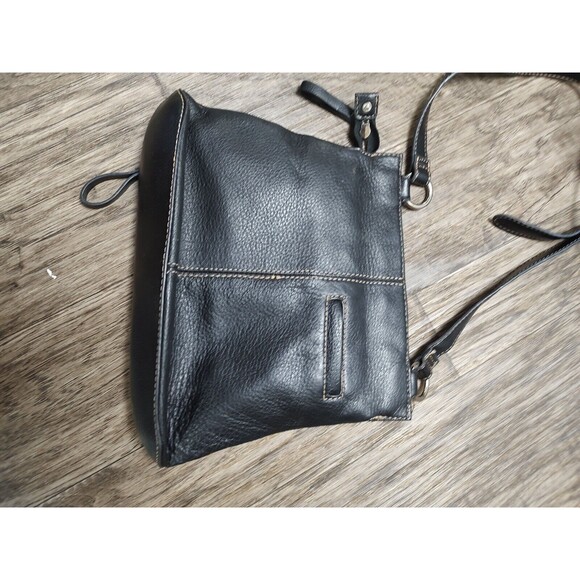 The Sak Pebbled Leather Purse Dark Brown Bag Cross Body Shoulderbag Hand… - Picture 11 of 14